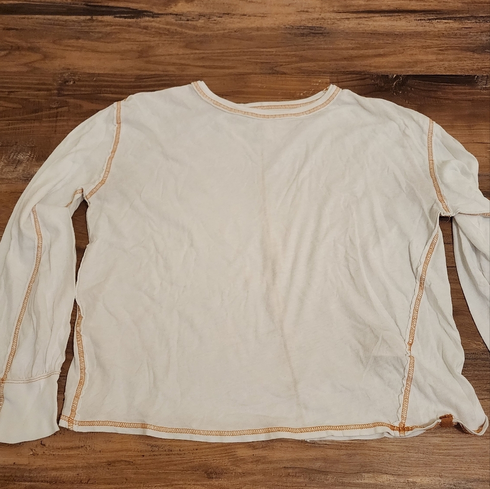 Free People White Longsleeve Top